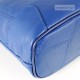 Skórzana polska torebka damska średniej wielkości, kolor niebieski
