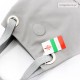 Ponadczasowy włoski fason damskiej torebki w kolorze jasnoszarym