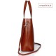 Włoska torba shopper Vera Pelle, kolor brązowy