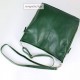 Zielona włoska torebka worek z miękkiej skóry cielęcej Vera Pelle