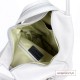Mały jasnoszary skórzany plecak damski Vera Pelle - Made in Italy
