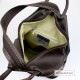 Mały ciemnobrązowy skórzany plecak damski Vera Pelle - Made in Italy