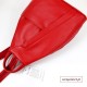 Mały ciemnoczerwony skórzany plecak damski Vera Pelle - Made in Italy