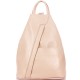 Mały różowy skórzany plecak damski Vera Pelle - Made in Italy