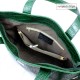 Duża zielona włoska torba shopper "skóra krokodyla", VEZZE
