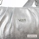 Srebrna włoska torebka skórzana listonoszka - kopertówka VEZZE