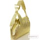 Złota włoska torebka skórzana listonoszka - kopertówka VEZZE