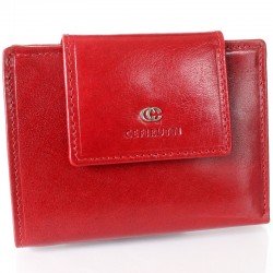 Czerwony damski portfel skórzany CEFIRUTTI 70613-9