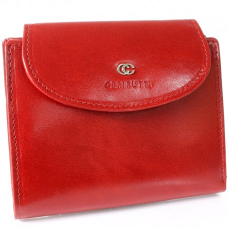 Czerwony skórzany portfel damski CEFIRUTTI 70614-9