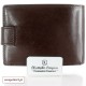 Mały brązowy skórzany portfel męski Christopher Creazioni 1680330-9