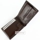 Mały brązowy skórzany portfel męski Christopher Creazioni 1680330