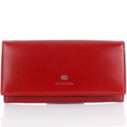Czerwony skórzany portfel damski CEFIRUTTI 7680144