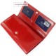 Czerwony skórzany portfel damski CEFIRUTTI 7680155-9