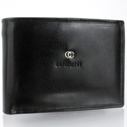 Czarny skórzany portfel męski CEFIRUTTI 7680286