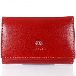 Czerwony skórzany portfel damski CEFIRUTTI 7680300-9