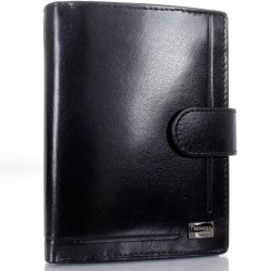 Czarny portfel męski ze skóry naturalnej ROVICKY PC-104L-BAR
