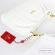 Biała włoska torebka skórzana listonoszka - kopertówka VEZZE